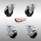 Service Caster 3 Inch SS Hard Rubber Wheel Swivel Top Plate Caster Set with 2 Brakes SCC SCC-SS20S314-HRS-2-TLB-2 - alternate 5